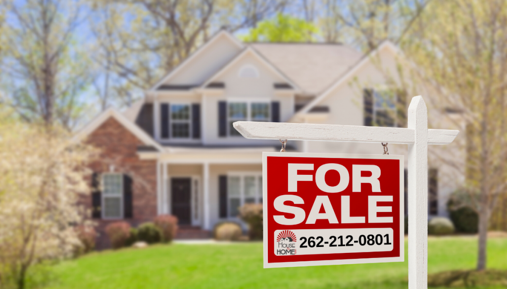 For Sale Sign in Front of House Real Estate in Germantown, WI | House to Home Realty Team